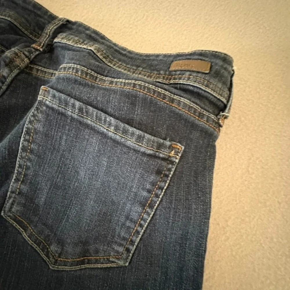 Kut from the Kloth Cameron Straight Leg Jeans Women's 14 Dark Wash Stretch Comfy
